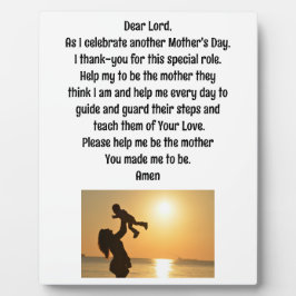 Mutter-Kind-Tabletop-Plaque mit Easel Fotoplatte