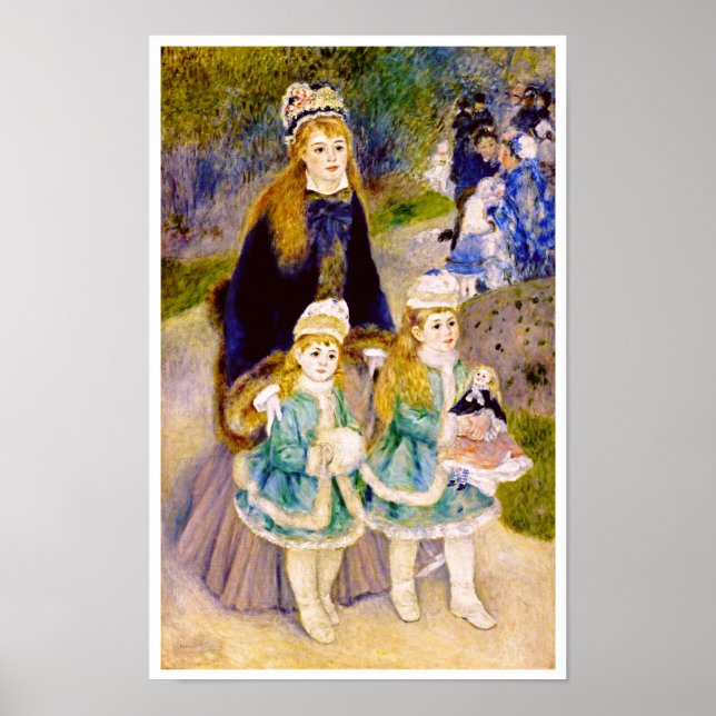 Mutter & Kinder von Renoir Poster (Vorne)