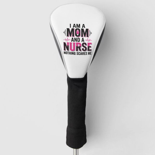 Mutter Krankenschwester Nichts Schreckt Mich Vinta Golf Headcover (Vorderseite)