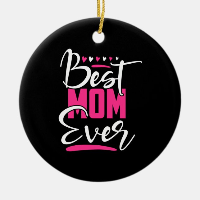 Mutter Kunst Beste Mama je Keramik Ornament (Vorne)