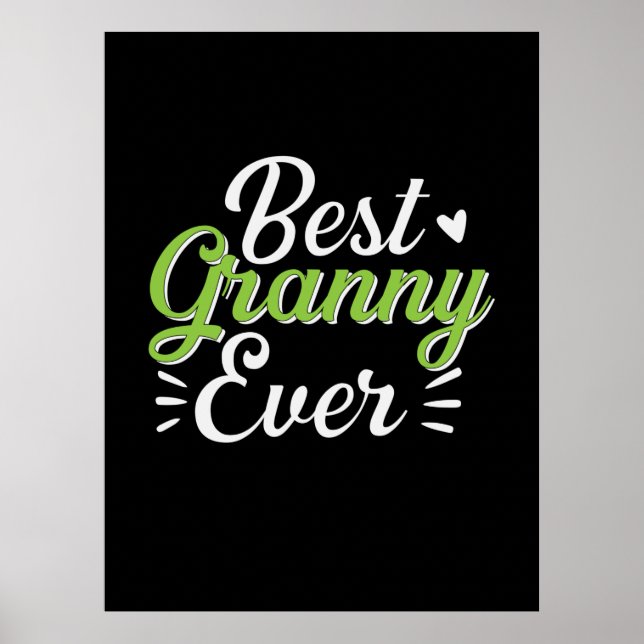 Mutter Kunst Bestes Granny Ever Poster (Vorne)