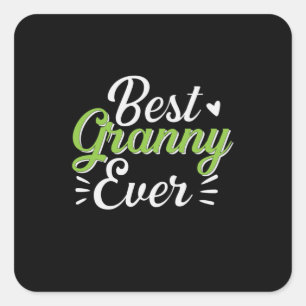 Mutter Kunst Bestes Granny Ever Quadratischer Aufkleber
