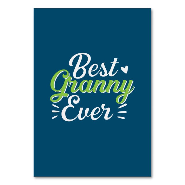 Mutter Kunst Bestes Granny Ever Tischnummer (Vorderseite)