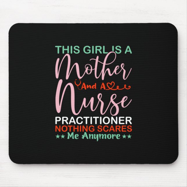 Mutter Kunst dieses Mädchen ist Mutter und Kranken Mousepad (Vorne)