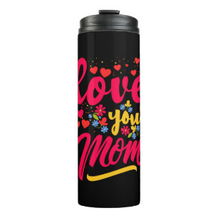 Mutter Kunst Liebt Dich Mama Thermosbecher