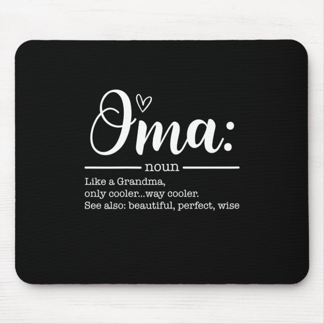 Mutter Kunst Niedlich Oma Definition Geburtstag Mousepad (Vorne)
