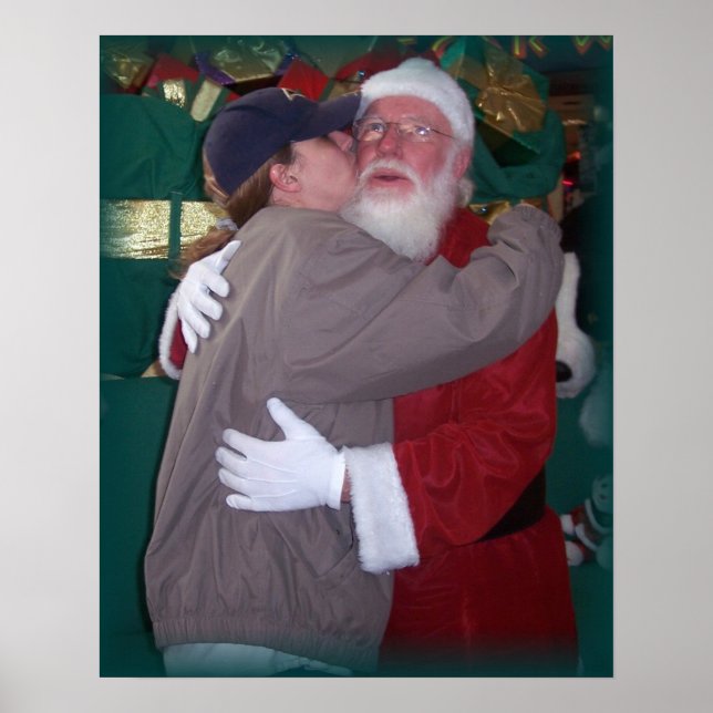 Mutter küsst Santa Poster (Vorne)