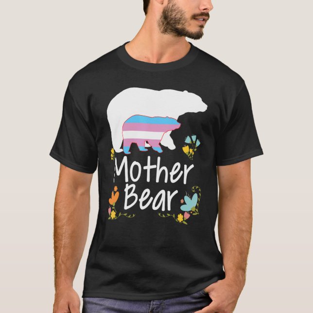 Mutter Lgbt Bear Transgender Rainbow Lgbt Lesb T-Shirt (Vorderseite)