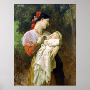 Mutter Liebe Bouguereau Kunst Poster