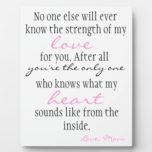 Mutter-Liebe Fotoplatte (Vorderseite)