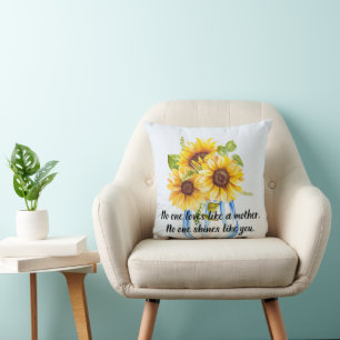 Mutter Liebe mit Sonnenblumenpilz Kissen