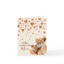 Mutter Löwe und ihr Baby Mutter Tag