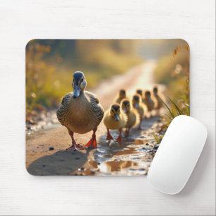 Mutter Mallard Duck mit Ducklings Mousepad