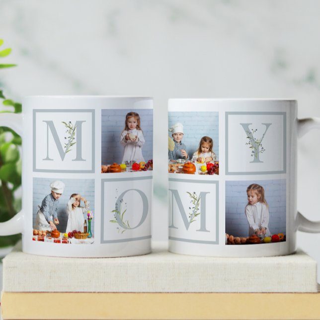 MUTTER Mama Foto-Collage Wasserfarben-Buchstaben Kaffeetasse (Von Creator hochgeladen)