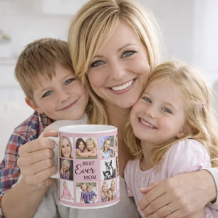 Mutter Mama Fotocollage staubrosa Pink Kaffeetasse