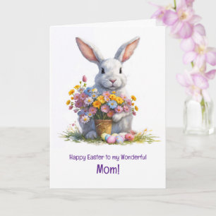 Mutter Mama Frohe Ostern mit süßem Osterhasen Karte