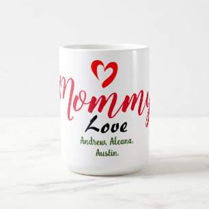 Mutter Mama Kinder nennen personalisieren Kaffeetasse
