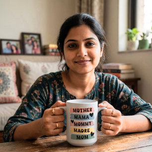 Mutter Mama Mutti Madre Mom Mug   Süße Mehrsprachi Jumbo-Tasse