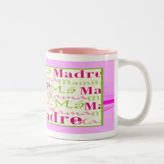 Mutter/Mamacita Zwei-Ton rosa u. grüne Tasse