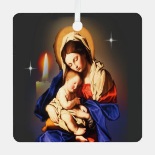 Mutter Maria Ornament Aus Metall