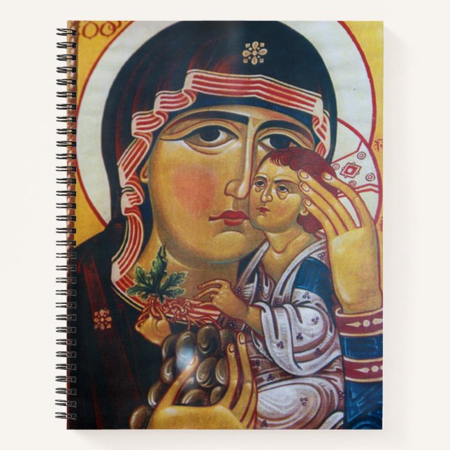Mutter Maria und Jesus Art Notizbuch (Vorderseite)