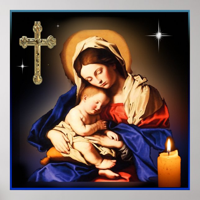 Mutter Mary and Baby Jesus Poster (Vorne)