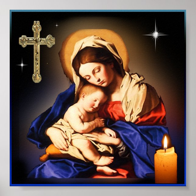 Mutter Mary and Baby Jesus Poster (Vorne)