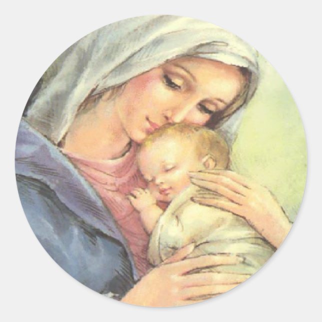 Mutter Mary Baby Jesus Faith Stickers Siegel (Vorderseite)