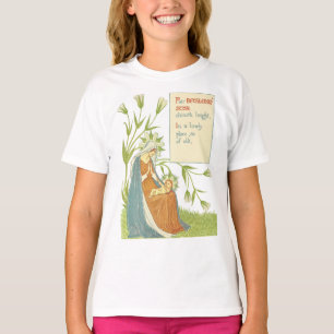 Mutter Mary Baby Jesus Garden Blume Kunst T-Shirt