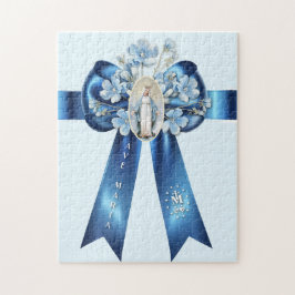 Mutter Mary Blue Bow Religious Katholic Puzzle