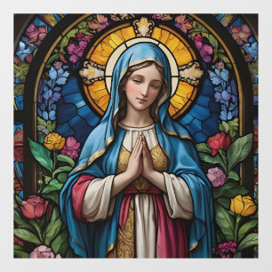 Mutter Mary Colorful verkettete Glass Jungfrau Mar Fensteraufkleber
