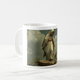 Mutter Mary erzählte über die Schlange Kaffeetasse