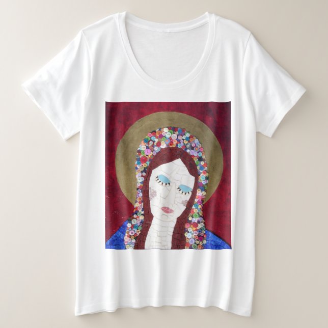 Mutter Mary Große Größe T-Shirt (Design vorne)
