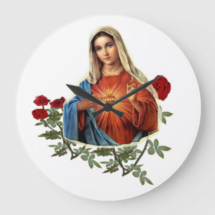 Mutter Mary Große Wanduhr