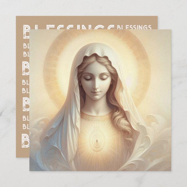 Mutter Mary in sanften weißen Tönen (Vorne/Hinten)