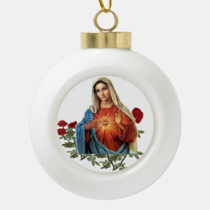 Mutter MAry Keramik Kugel-Ornament