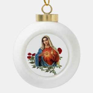 Mutter MAry Keramik Kugel-Ornament