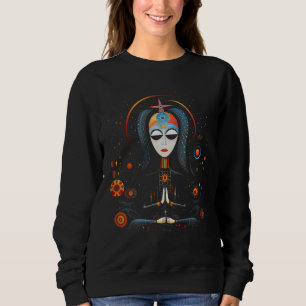 Mutter Mary Minimalistisch Art Nouveau Surreal Tat Sweatshirt