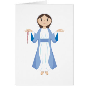 Mutter Mary mit Rosenbeet