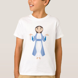 Mutter Mary mit Rosenbeet T-Shirt