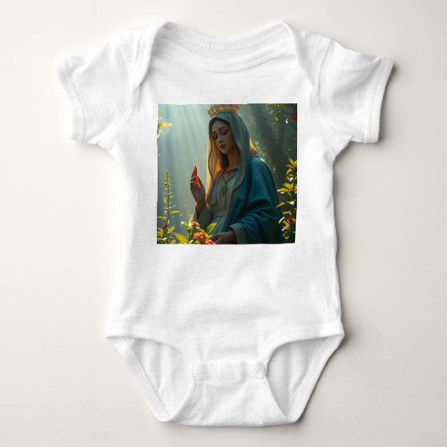 Mutter Mary Queen of Heaven Baby Jumper Baby Strampler (Vorderseite)