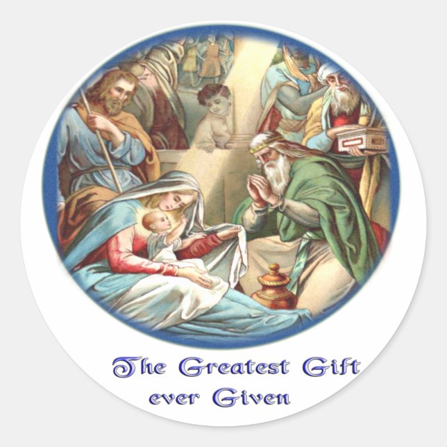 Mutter Mary Runder Aufkleber (Vorderseite)