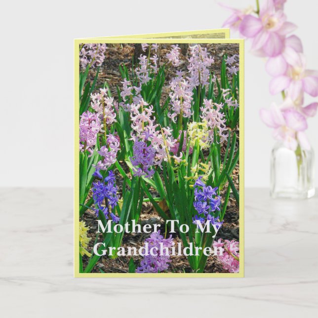 "Mutter meiner Enkelkinder" Muttertagskarte Karte (Orchidee)