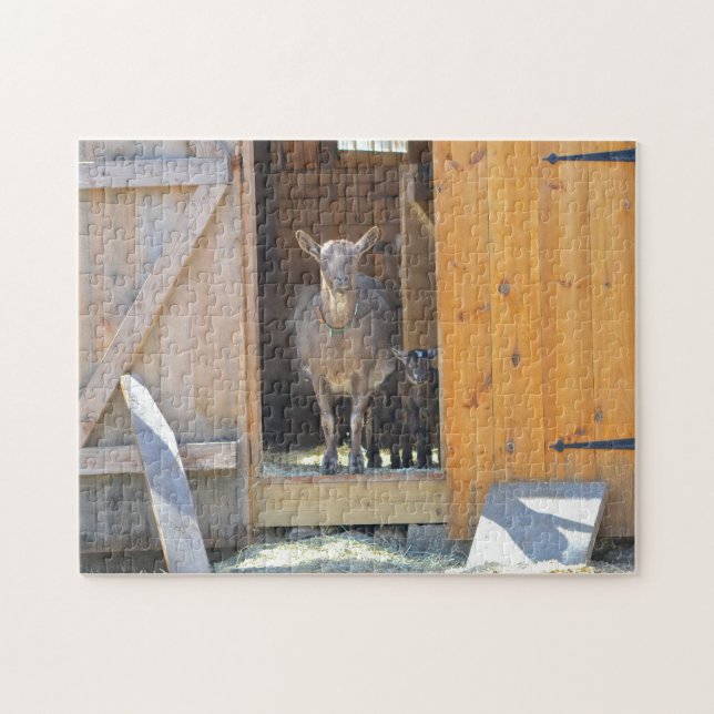 Mutter mit Baby-Goat-Puzzle Puzzle (Horizontal)