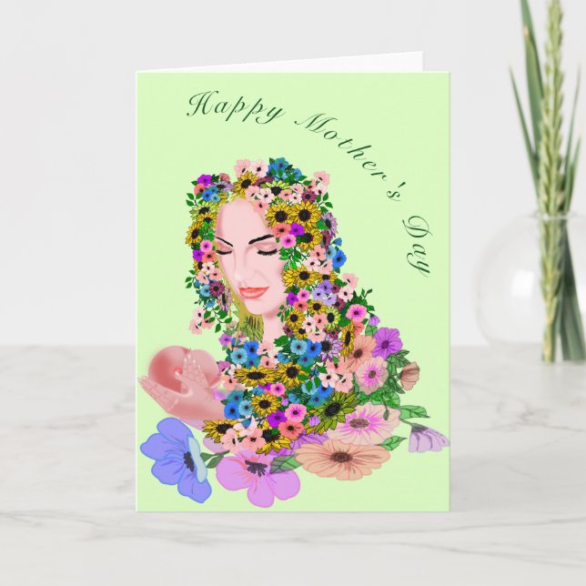 Mutter mit Baby Mother's Day Card Karte (Vorderseite)