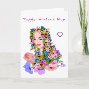 Mutter mit Baby Mother's Day Card Malerei Karte