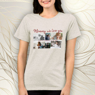 Mutter mit Kindern und Mama 6 FotoCollage Tri-Blend Shirt