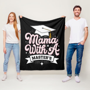 Mutter mit Master-Abschluss Absolventen-Mama Fleecedecke