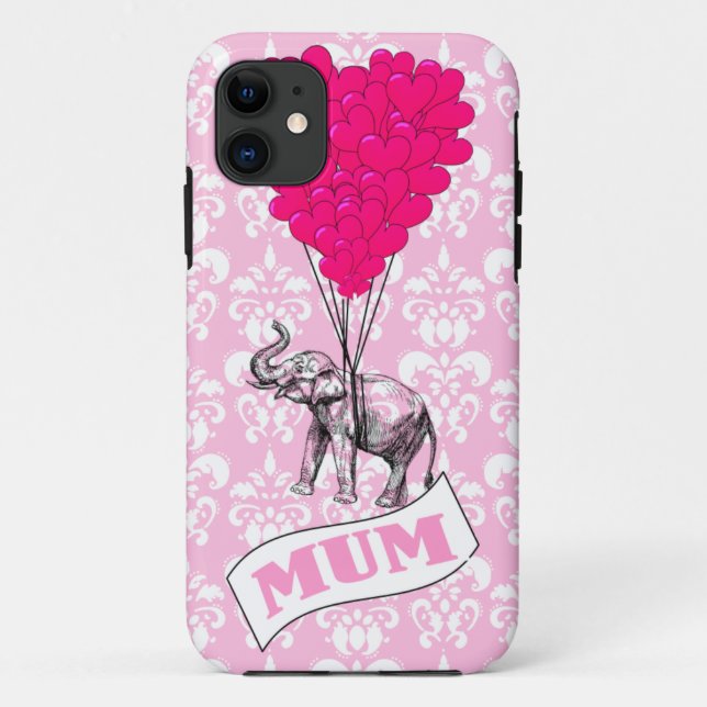 Mutter mit rosa Elefanten Case-Mate iPhone Hülle (Rückseite)