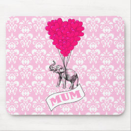 Mutter mit rosa Elefanten Mousepad